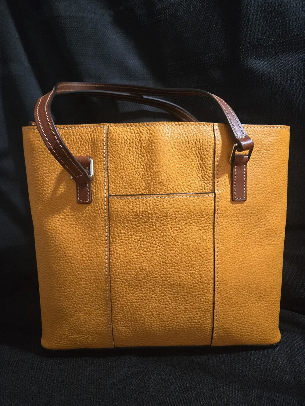 Dooney & Bourke Mustard Yellow Pebbled Leather Lexington Tote NWOT
